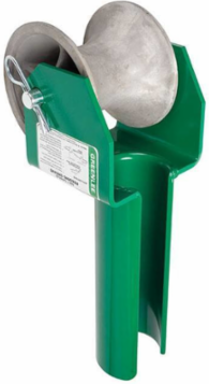 Feeding Sheave for 3-1/2 Inch Conduit, 5 Inch Wide Aluminum Alloy