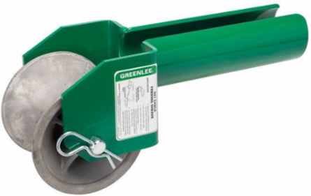 Feeding Sheave for 3-1/2 Inch Conduit, 5 Inch Wide Aluminum Alloy