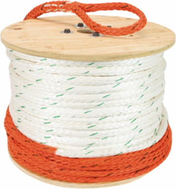 Polyester Braid Pulling Rope 3/8 Inch x 600 Feet, Low Stretch, Rot & Mildew Resistant