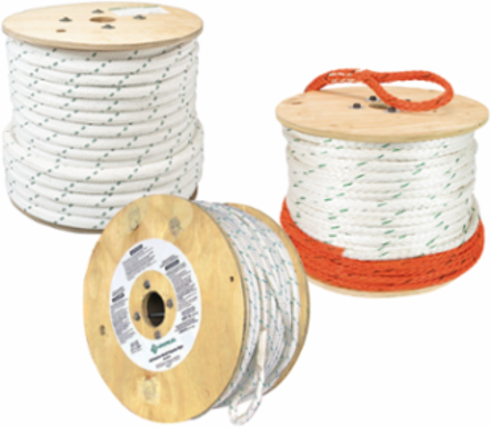 Polyester Braid Pulling Rope 3/8 Inch x 600 Feet, Low Stretch, Rot & Mildew Resistant