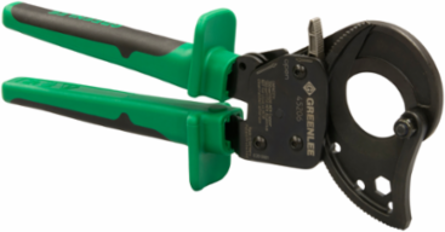 Ratchet Cable Cutter 1-7/16 Inch Jaw Size, 10 Inch Length, Cushioned Grip