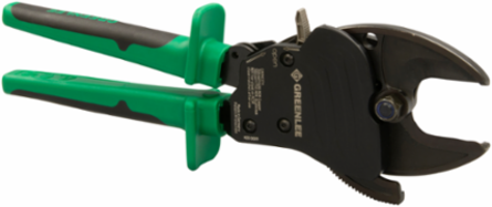 Open-Jaw Ratchet Cable Cutter - 3.5 Inch Width, Up to 750 MCM Aluminum, 2 LB Weight