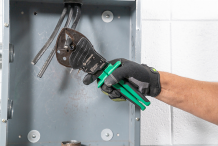 Open-Jaw Ratchet Cable Cutter - 3.5 Inch Width, Up to 750 MCM Aluminum, 2 LB Weight