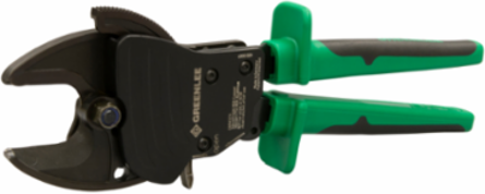 Open-Jaw Ratchet Cable Cutter - 3.5 Inch Width, Up to 750 MCM Aluminum, 2 LB Weight