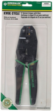 Kwik Cycle Slide-On Wire Crimper, 22-10 AWG Capacity, Interchangeable Die