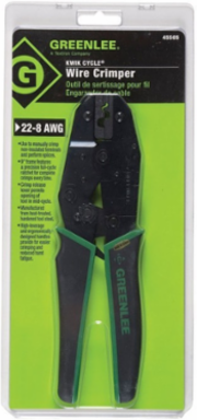 Kwik Cycle Non-Insulated Terminal Crimper, 22-8 AWG Crimping Capacity