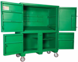 Four Door Compact Field Office, 59 Inch Width, 70 Inch Height, 16 Gauge Steel