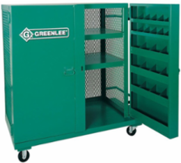 Mesh Back Storage Cabinet, 52 In Height, 48 In Width, 16 Gauge Steel