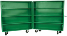 Bi-Fold Storage Cabinet 58 In Height, 60 In Width, 15 In Depth, 16 Gauge Steel