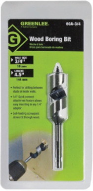 3/4 Inch Quick Change Auger Bit, 4.5 Inch Length, 1/4 Inch Shank Diameter