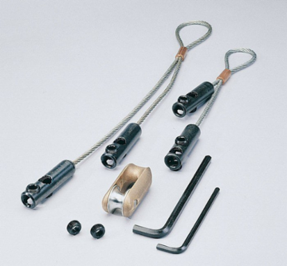 Pulling Grip Set with Clevis, Flexible Eye 1/4 Inch Steel, 6500 LB Capacity, 2 Inch Minimum Conduit