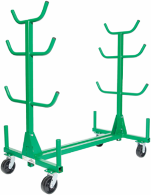 Mobile Conduit/Pipe Rack - 1000 lbs Load Capacity, Steel Frame, 6 Inch Casters