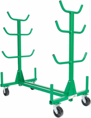 Mobile Conduit/Pipe Rack - 1000 lbs Load Capacity, Steel Frame, 6 Inch Casters