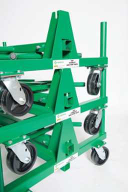 Mobile Conduit/Pipe Rack - 1000 lbs Load Capacity, Steel Frame, 6 Inch Casters