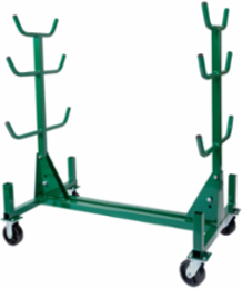 Mobile Conduit/Pipe Rack - 1000 lbs Load Capacity, Steel Frame, 6 Inch Casters