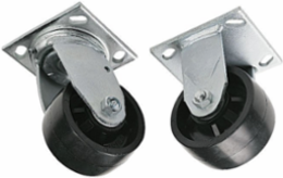 4 Inch Swivel Caster Set, 400 lbs Capacity, Polyolefin Material, 2 Inch Wheel Width