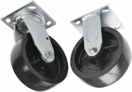 Caster Kit with 6 Inch Wheel Diameter, 2000 LB Capacity, Polyolefin Material