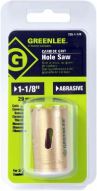 Carbide-Grit Hole Saw 1-1/8 Inch for Metal and Abrasive Materials Cutting