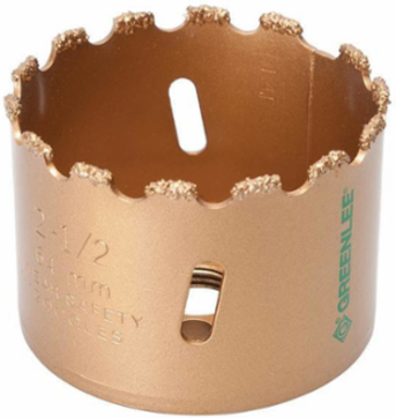 2-1/2 Inch Carbide-Grit Hole Saw for Metal and Abrasive Materials