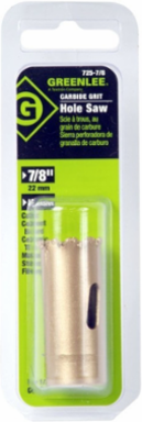 Carbide-Grit Hole Saw 7/8 Inch Diameter for Metal and Tile Cutting