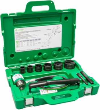 11-Ton Hydraulic Knockout Kit, 1/2" - 2" Conduit Size, Includes Ram and Hand Pump