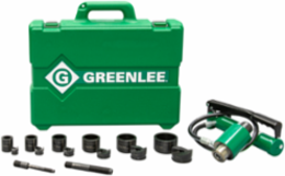11-Ton Hydraulic Knockout Kit, 1/2" - 2" Conduit Size, Includes Ram and Hand Pump