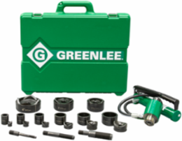 11-Ton Hydraulic Knockout Kit, 1/2" - 4" Conduit Sizes, Includes Hand Pump