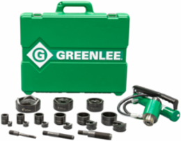 11-Ton Hydraulic Knockout Kit with Hand Pump, 1/2" - 3" & 4" Conduit Size