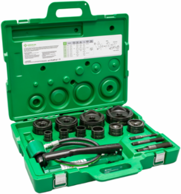 11-Ton Hydraulic Knockout Kit with Hand Pump, 1/2" - 4" Conduit Size