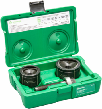 Standard Round Manual Knockout Set, 1-1/2" - 2" Conduit, Punches up to 10 ga Mild Steel