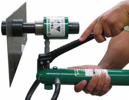 Hydraulic Knockout Ram with 3/4 Inch x 8 Inch Draw Stud, Round Shape