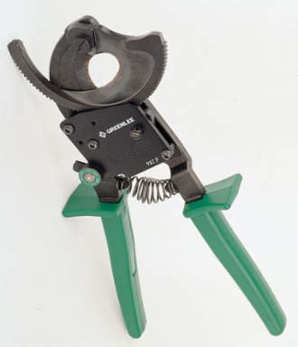 Compact Ratchet Cable Cutter, 10-1/2 Inch Length, Hardened Steel Blade