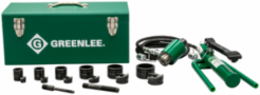 11-Ton Hydraulic Knockout Kit with Foot Pump, 1/2" - 2" Conduit Size