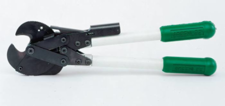 High Performance Ratchet Cutter - 19-1/8 Inch Overall Length, Fiberglass Handles, Cuts Aluminum 795 kcmil and Copper 500 kcmil