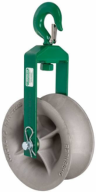 12 Inch Hook Sheave with Steel Frame, Aluminum Sheave, 8000 LB Capacity