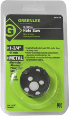 1-3/4 Inch Variable Pitch Bi-Metal Hole Saw with 1-5/8 Inch Cutting Depth