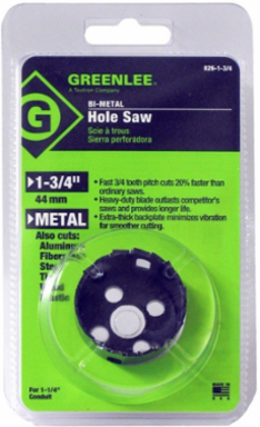 1-3/4 Inch Variable Pitch Bi-Metal Hole Saw with 1-5/8 Inch Cutting Depth