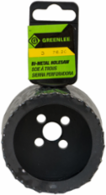 3 Inch Bi-Metal Hole Saw, 1-5/8 Inch Cutting Depth, 7/16 Inch Arbor Size