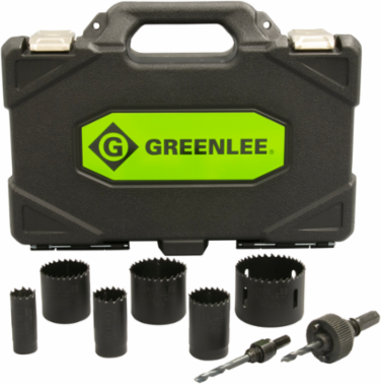 Bi-Metal Hole Saw Kit 1-5/8 Inch Cutting Depth, 1/2 - 2 Inch Conduit Size