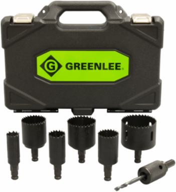9-Piece Quick-Change Bi-Metal Hole Saw Set, 7/8 Inch - 2-1/2 Inch Saws