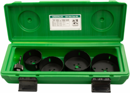 5-Piece Bi-Metal Hole Saw Set, 3" - 4-1/2" Cutting Sizes, 1-5/8" Depth