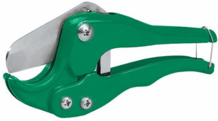 Ratcheting PVC Cutter 1-1/4 Inch Jaw Capacity, Heat-Treated Steel Blade
