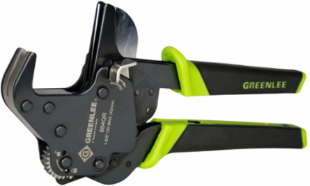 1-1/4 Inch Quick Release Ratcheting PVC Cutter, Cutting Capacity 1/8" - 1-5/8" O.D.