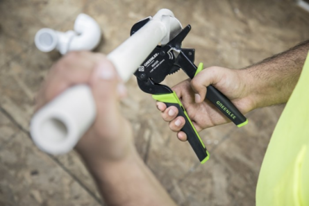 1-1/4 Inch Quick Release Ratcheting PVC Cutter, Cutting Capacity 1/8" - 1-5/8" O.D.