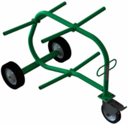 Mobile Wire Dispenser Cart, 6 Spindle, Steel Frame, 39 x 30 x 31 Inch