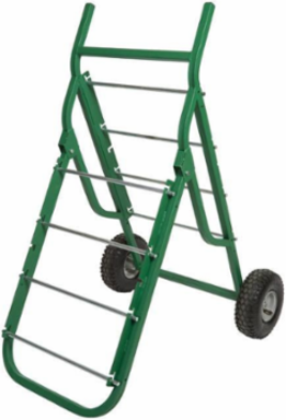 Deluxe A-Frame Mobile Caddy, 48 Inch H x 28-1/4 Inch W, Steel, Holds 400 lbs, Green