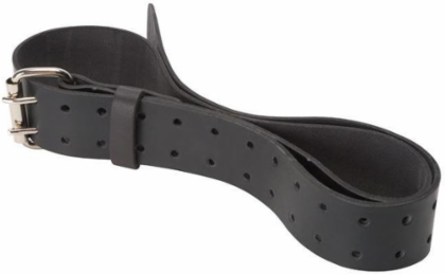 Heavy-Duty Leather Tool Belt, Fits 29-52 Inch Waist, Steel Roller Buckles, Black