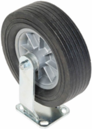 10 Inch Rigid Caster, Semi-Pneumatic, 650 lbs Capacity