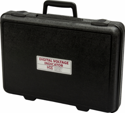 Durable Plastic Carrying Case for DVI Digital Voltage Indicators, Black