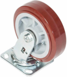 6 Inch Swivel Caster, 900 lbs Capacity, Polyurethane Coated, 2 Inch Width